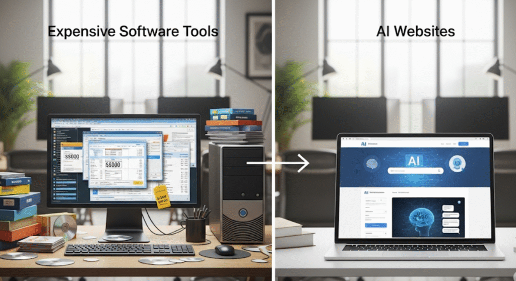 How AI Websites Are Replacing Expensive Software Tools
